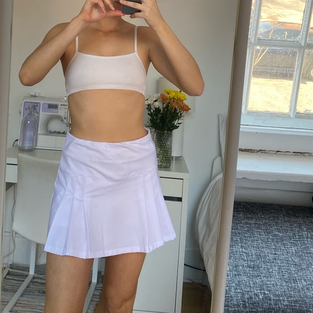 White tennis skort